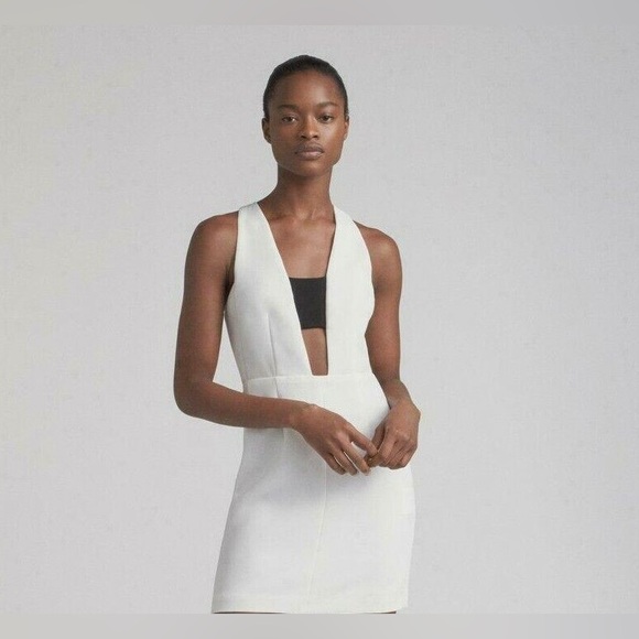 Rag & Bone Izzy Sleeveless Cutout Dress in White/Black size 2 - Picture 3 of 13